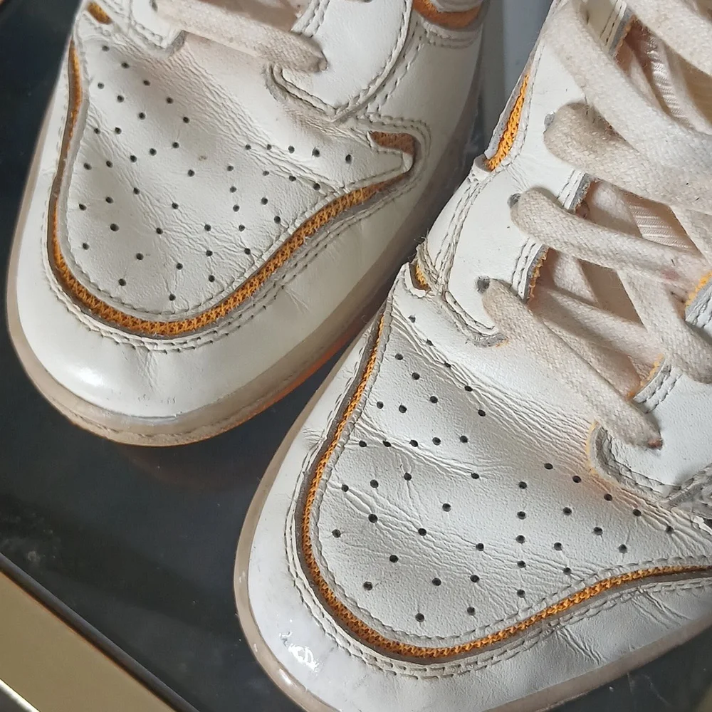 Nike Sky High Hidden Wedge White And Orange Size 8 - Picture 11 of 16